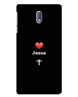 Чехол для Nokia 3 с картинкой «Сердце - Jesus»