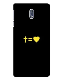 Чехол для Nokia 3 с картинкой «Сердце и Крест»