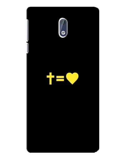 Чехол для Nokia 3 с картинкой «Сердце и Крест»