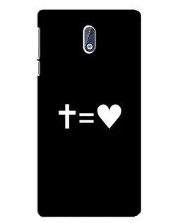 Чехол для Nokia 3 с картинкой «Крест и Сердце»
