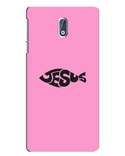 Чехол для Nokia 3 с картинкой «Розовый символ  Jesus»