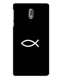 Чехол для Nokia 3 с картинкой «Символ рыбы Jesus» Чехол для Nokia 3 с картинкой «Символ рыбы Jesus»