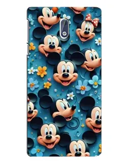 Чохол для Nokia 3 з картинкою «Паттерн Міккі та Мінні»