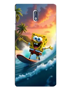 Чохол для Nokia 3 з картинкою «Губка Боб серфінгіст»