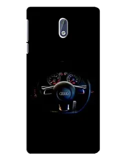 Чехол для Nokia 3 с картинкой «Салон Audi — руль» Чехол для Nokia 3 с картинкой «Салон Audi — руль»