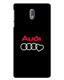 Чохол для Nokia 3 з картинкою «Логотип Audi Heart»