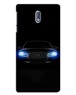 Чехол для Nokia 3 с картинкой «Audi в неоне»