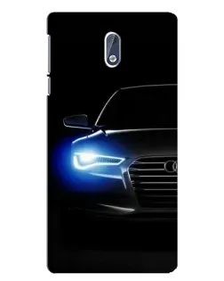 Чехол для Nokia 3 с картинкой «Неоновый взгляд Audi»