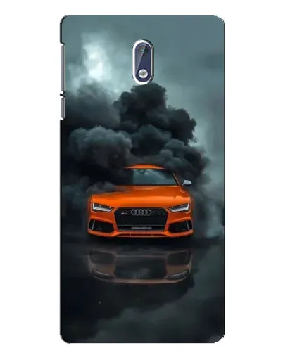 Чехол для Nokia 3 с картинкой «Audi в облаках дыма»