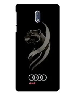 Чехол для Nokia 3 с картинкой «Графика — пантера и Audi»
