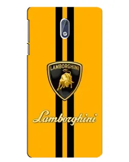Чехол для Nokia 3 с картинкой «Lamborghini Stripe желтый» Чехол для Nokia 3 с картинкой «Lamborghini Stripe желтый»