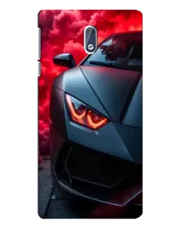 Чохол для Nokia 3 з картинкою «Lamborghini червоне сяйво»