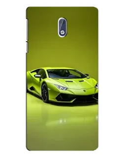 Чохол для Nokia 3 з картинкою «Салатовий Lamborghini Huracan»