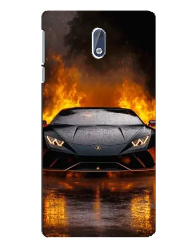 Чохол для Nokia 3 з картинкою «Lamborghini у вогні»