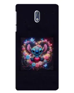 Чехол для Nokia 3 с картинкой «Stitch в цветах» Чехол для Nokia 3 с картинкой «Stitch в цветах»