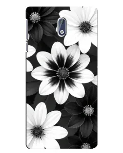 Чехол для Nokia 3 с картинкой «Монохромные астры»