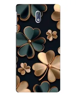 Чехол для Nokia 3 с картинкой «Клевер в золоте»