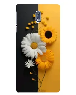 Чехол для Nokia 3 с картинкой «Подсолнух и ромашка»