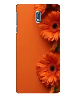 Чехол для Nokia 3 с картинкой «Оранжевые герберы»