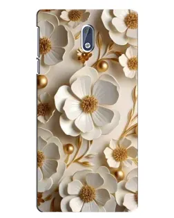 Чехол для Nokia 3 с картинкой «Белие бумажние  цвети»
