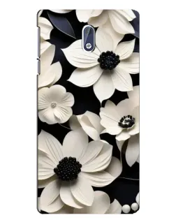 Чехол для Nokia 3 с картинкой «Объемные белые цветы»