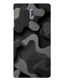 Чехол для Nokia 3 с картинкой «Темный абстрактный камуфляж»