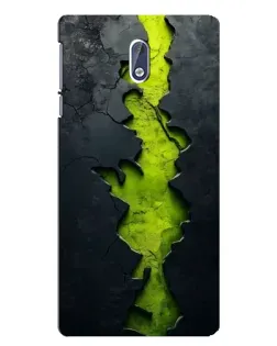 Чехол для Nokia 3 с картинкой «Салатовый разлом скалы»