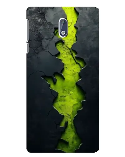 Чехол для Nokia 3 с картинкой «Салатовый разлом скалы»