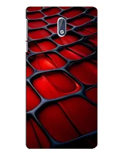 Чехол для Nokia 3 с картинкой «Красная глянцевая сетка»