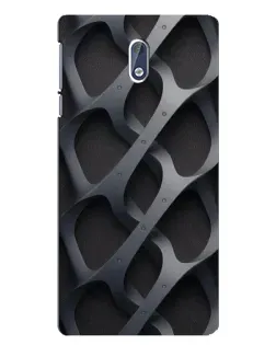 Чехол для Nokia 3 с картинкой «Объемное серое плетение»