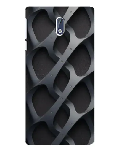 Чехол для Nokia 3 с картинкой «Объемное серое плетение»