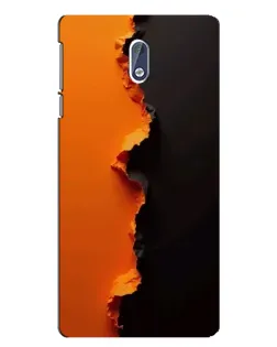 Чехол для Nokia 3 с картинкой «Оранжевый разлом»