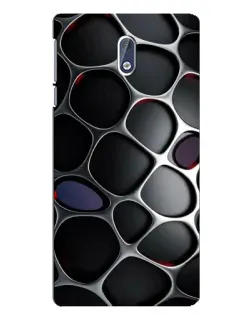 Чехол для Nokia 3 с картинкой «Объемная темная решетка»