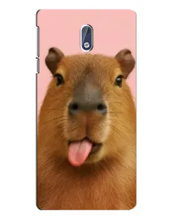 Чохол для Nokia 3 з картинкою «Капібара з язиком»