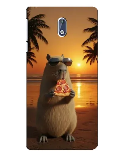 Чохол для Nokia 3 з картинкою «Капібара з піцою»