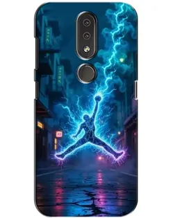Чехол для Nokia 4.2 с картинкой «Jordan Gold Jumpman»