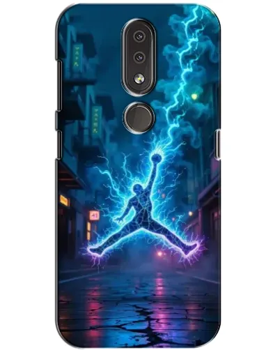 Чехол для Nokia 4.2 с картинкой «Jordan Gold Jumpman»