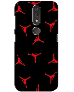 Чехол для Nokia 4.2 с картинкой «Jordan Red Pattern»