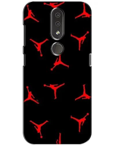 Чехол для Nokia 4.2 с картинкой «Jordan Red Pattern»
