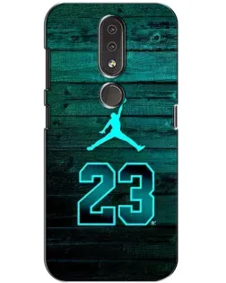 Чехол для Nokia 4.2 с картинкой «Jordan Cyan 23»