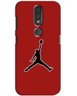 Чехол для Nokia 4.2 с картинкой «Jordan Red Back»