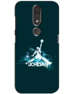 Чехол для Nokia 4.2 с картинкой «Jordan Blue Fire»