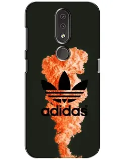 Чохол для Nokia 4.2 з картинкою «Помаранчевий дим Adidas»