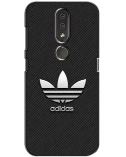 Чохол для Nokia 4.2 з картинкою «Adidas Карбонова текстура»