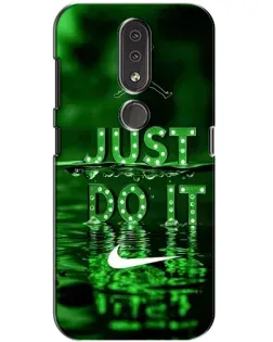 Чохол для Nokia 4.2 з картинкою «Зелений неоновий Nike»
