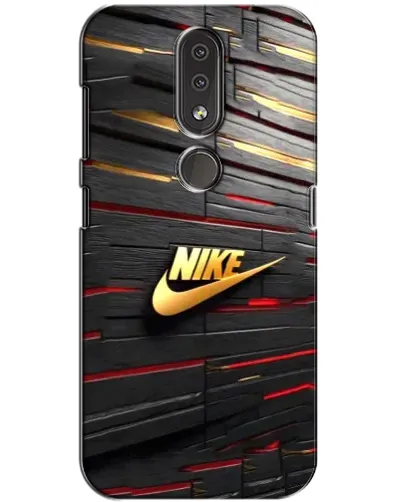 Чохол для Nokia 4.2 з картинкою «Золотий Nike на металі»