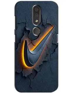 Чохол для Nokia 4.2 з картинкою «Об'ємний логотип Найк»
