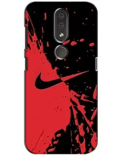 Чехол для Nokia 4.2 с картинкой «Красные брызги Nike» Чехол для Nokia 4.2 с картинкой «Красные брызги Nike»