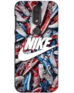 Чехол для Nokia 4.2 с картинкой «Коллаж кроссовок Найк» Чехол для Nokia 4.2 с картинкой «Коллаж кроссовок Найк»