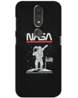 Чохол для Nokia 4.2 з картинкою «NASA — крокуємо по Місяцю»